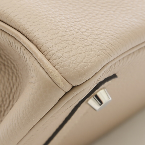 Hermes Birkin 30 Togo handbag tourtiere gray silver metal fittings T stamp - Picture 9 of 11